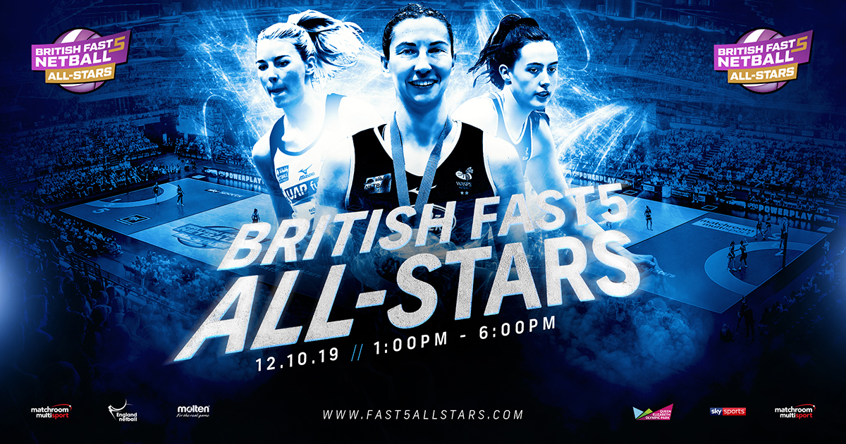 BRITISH FAST5 ALL-STARS NETBALL CHAMPIONSHIP RETURNS OCTOBER 12